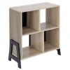 Bibliothèque Vivien 4 cases en bois 63x29,5xH70,5cm < Gifi Discount