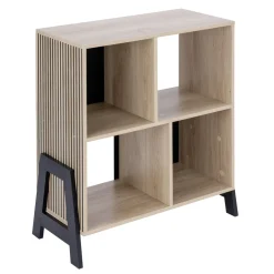Bibliothèque Vivien 4 cases en bois 63x29,5xH70,5cm < Gifi Discount