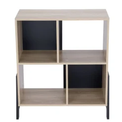Bibliothèque Vivien 4 cases en bois 63x29,5xH70,5cm < Gifi Discount
