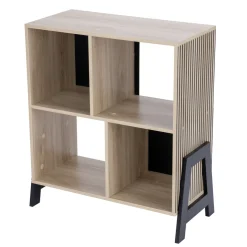 Bibliothèque Vivien 4 cases en bois 63x29,5xH70,5cm < Gifi Discount