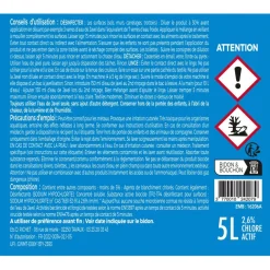 Bidon eau de javel 5L 2,6% chlore actif
