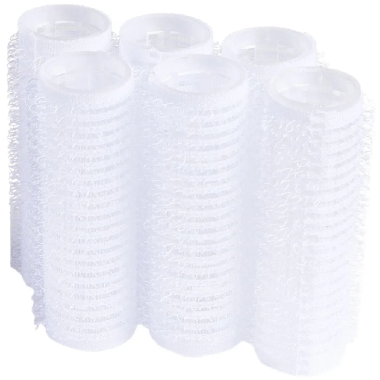 Bigoudi scratch latex blanc Ø2cm x6