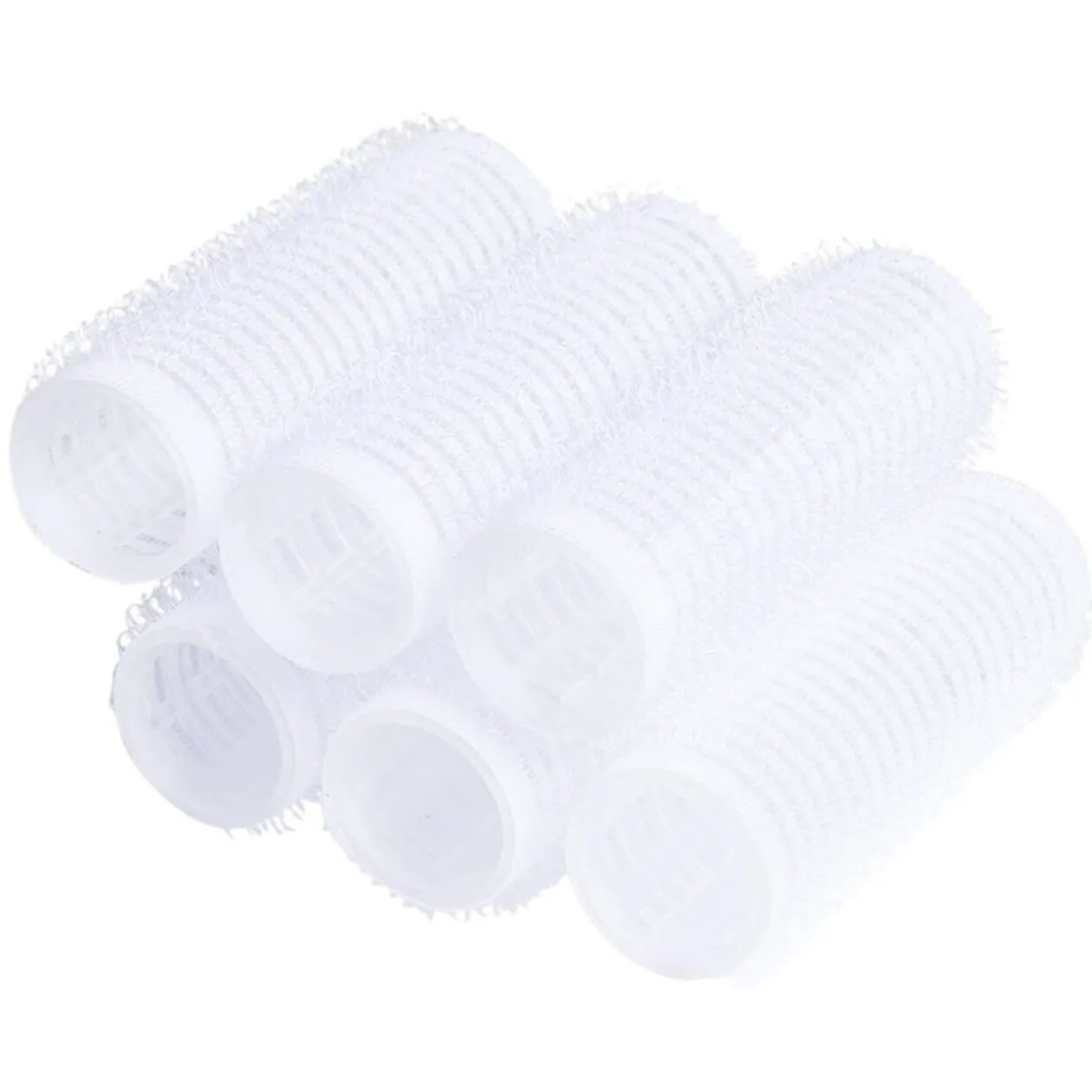 Bigoudi scratch latex blanc Ø2cm x6
