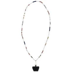 Bijou chaîne de téléphone perles en plastique multicolore L120cm < Gifi New