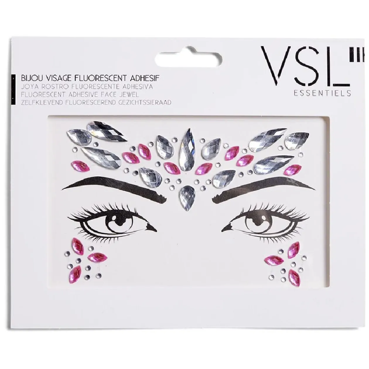 Bijoux de visage adhésifs - 3 modèles