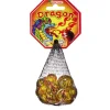 Bille en verre x20 + 1 boulard rouge et jaune Dragon