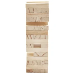 Bloc de construction tour en bois 7,5x7,5xH24cm (48 pièces) < Gifi Clearance