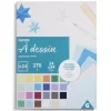 Bloc de 24 feuilles à dessin 24x34cm papier multicolore 270g < Gifi Best
