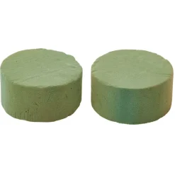 Bloc mousse florale Ø8xH4cm vert x2 < Gifi Clearance