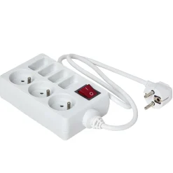 Bloc multiprise blanc interrupteur 7 prises
