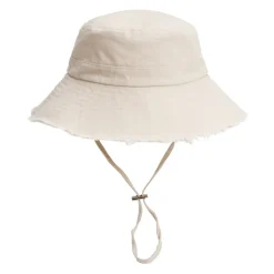 Bob unisexe en coton uni avec cordon ajustable T56/58cm (3 modèles)