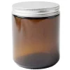 Bocal alimentaire verre fumé couvercle étain 250ml Ø7xH9cm < Gifi New