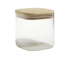 Bocal de conservation 65 cl en verre avec couvercle en bois < Gifi Online