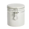 Bocal en céramique avec clip en métal Ø10xH13cm < Gifi Discount