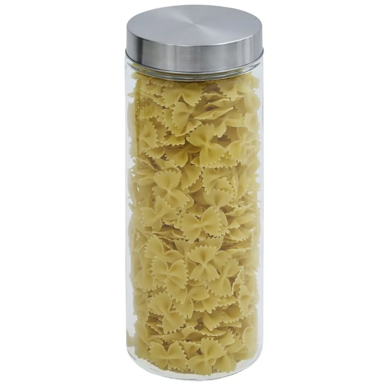 Bocal en verre avec couvercle inox - Lot de 4