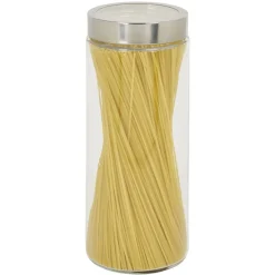 Bocal en verre transparent couvercle inox 2L - Ø11xH.27cm