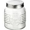 Bocal hermétique rond transparent avec couvercle en métal H10 cm < Gifi Online