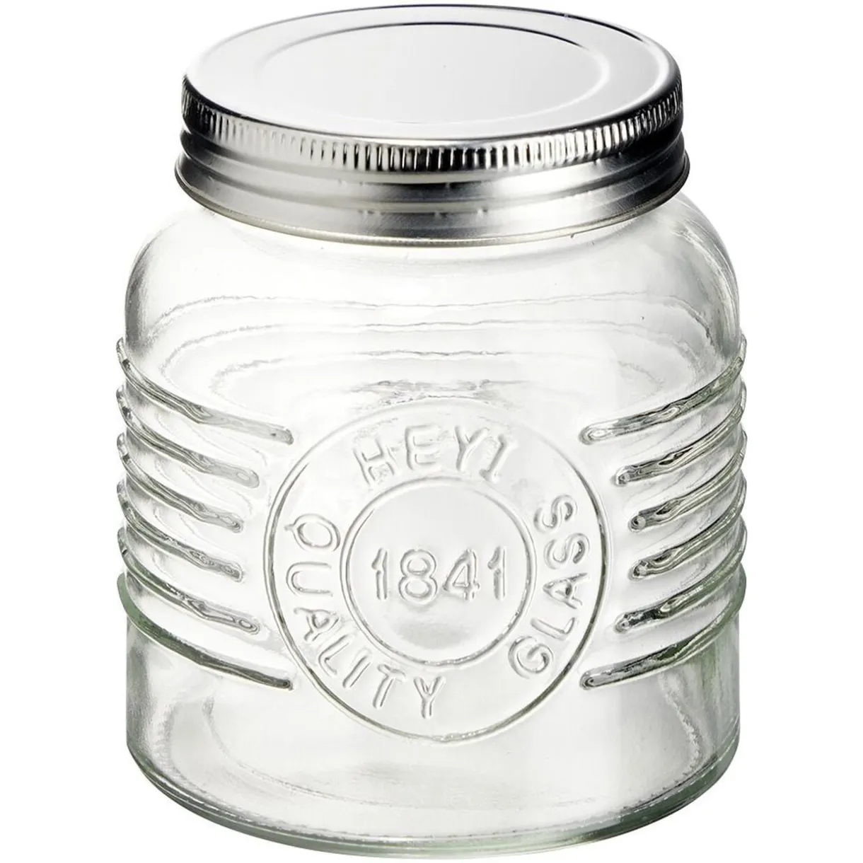 Bocal hermétique rond transparent avec couvercle en métal H10 cm < Gifi Online