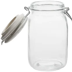 Bocal transparent avec couvercle design carreau de ciment 1,5 L < Gifi Hot