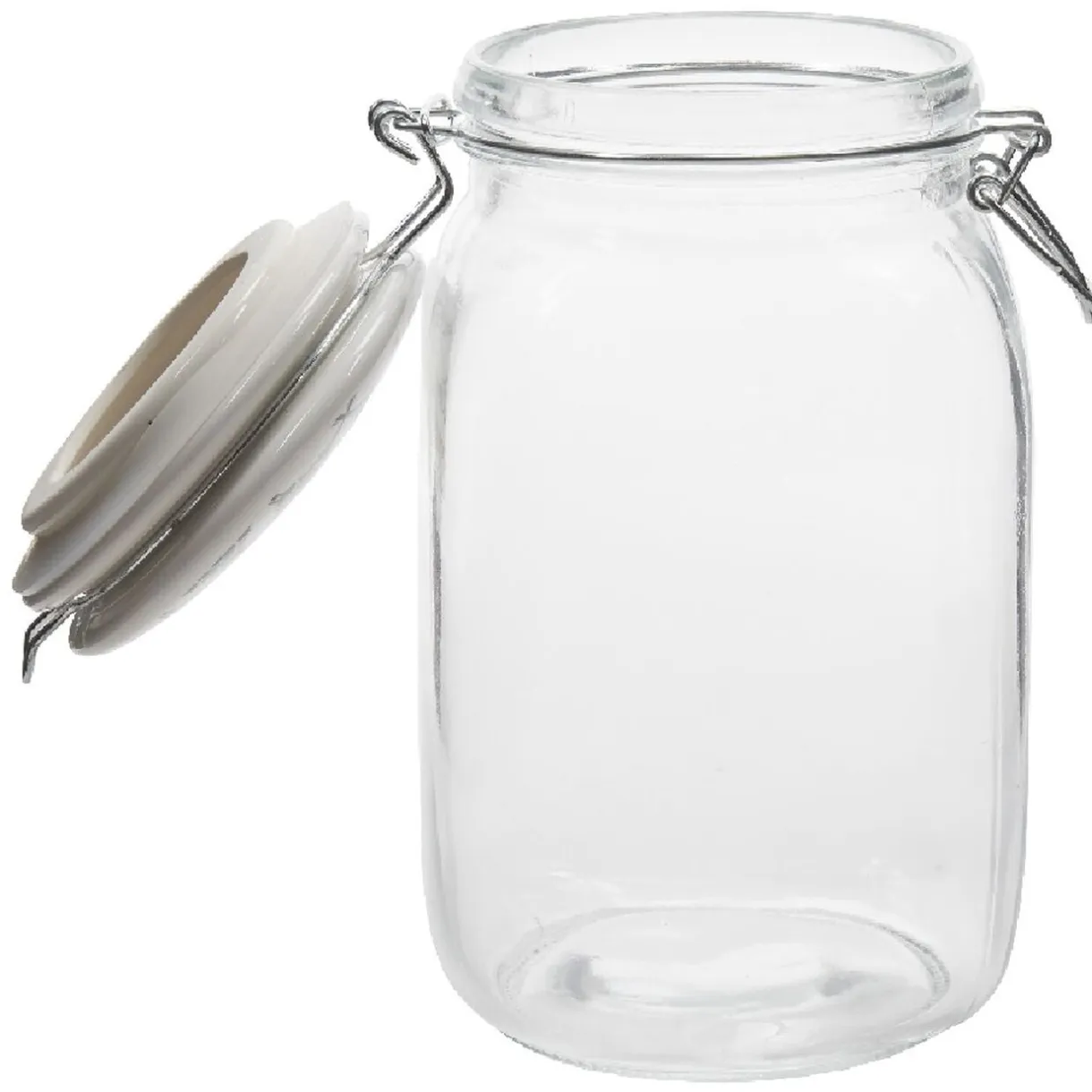 Bocal transparent avec couvercle design carreau de ciment 1,5 L < Gifi Hot
