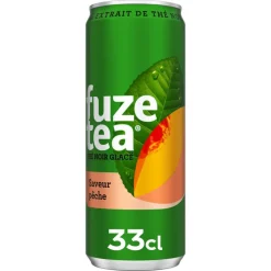 Boisson Fuze Tea thé noir glacé pêche canette 33cl