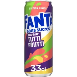 Boisson gazeuse Fanta tutti frutti sans sucres édition limitée canette 33cl < Gifi Sale