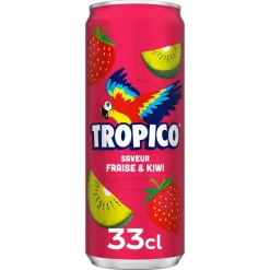 Boisson Tropico fraise kiwi canette 33cl