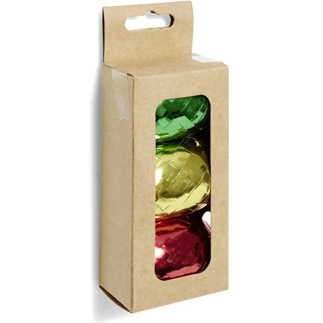 Bolduc vert rouge et doré brillant 10m x3