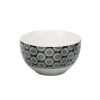 Bol en porcelaine motif rosace noir blanc