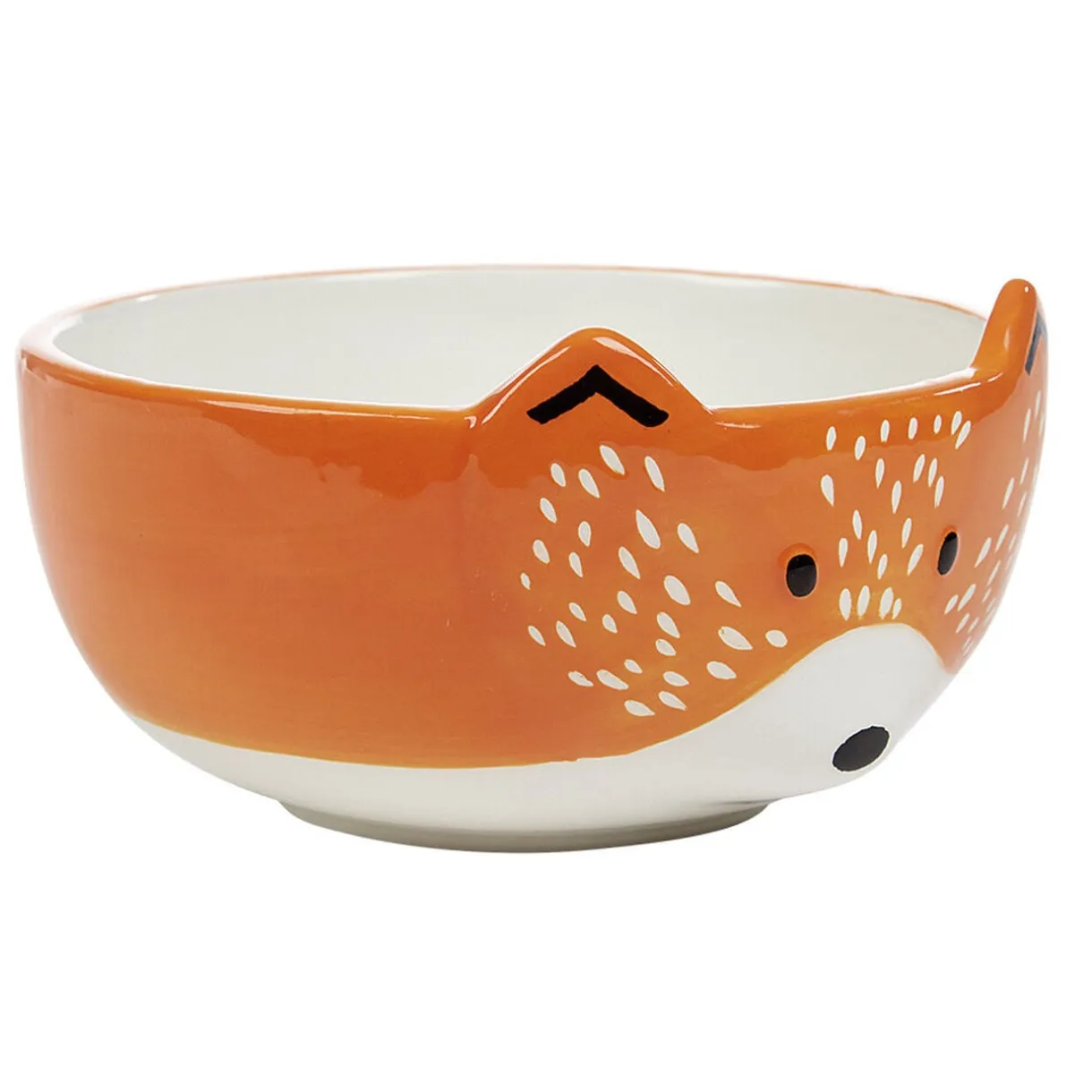 Bol forme tête de renard en faïence marron et blanc < Gifi Sale