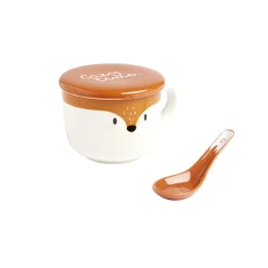 Bol jumbo 62cl avec cuillère et couvercle renard < Gifi Clearance