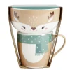 Bol 500ml avec mug 300ml renne mignon porcelaine blanc et marron < Gifi Best