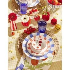 Bol porcelaine blanc motif grappe de tomate Ø12xH10cm < Gifi Clearance