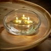 Bol pour bougie flottante en verre transparent Ø20xH8cm