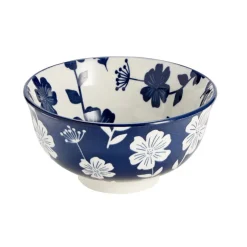 Bol x3 motif floral blanc et bleu Ø11,5xH5,7cm < Gifi Clearance