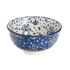 Bol x3 motif floral blanc et bleu Ø11,5xH5,7cm < Gifi Clearance