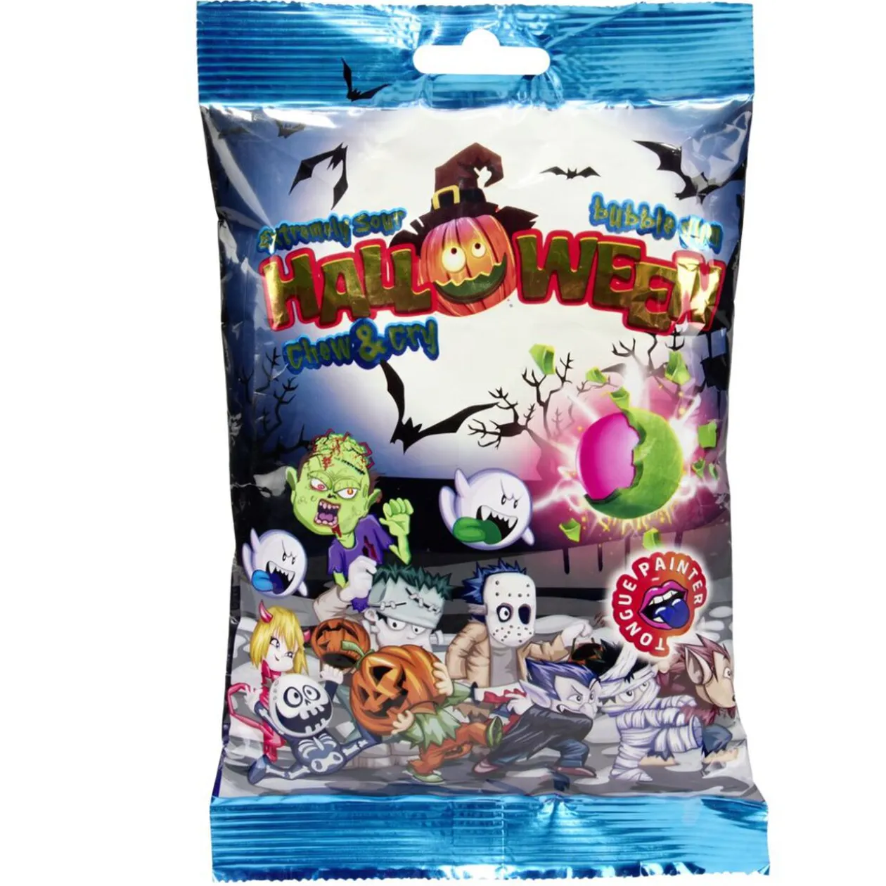 Bonbon Halloween X12 bubble gum super acide 42g