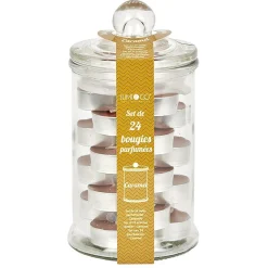 Bonbonnière avec 24 bougies chauffe-plat