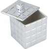 Bonbonnière carré rétro céramique chromé 11x11x14cm < Gifi Clearance