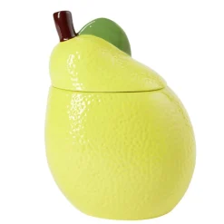Bonbonnière céramique forme fruit Ø15xH20cm (2 modèles poire ou orange) < Gifi Discount
