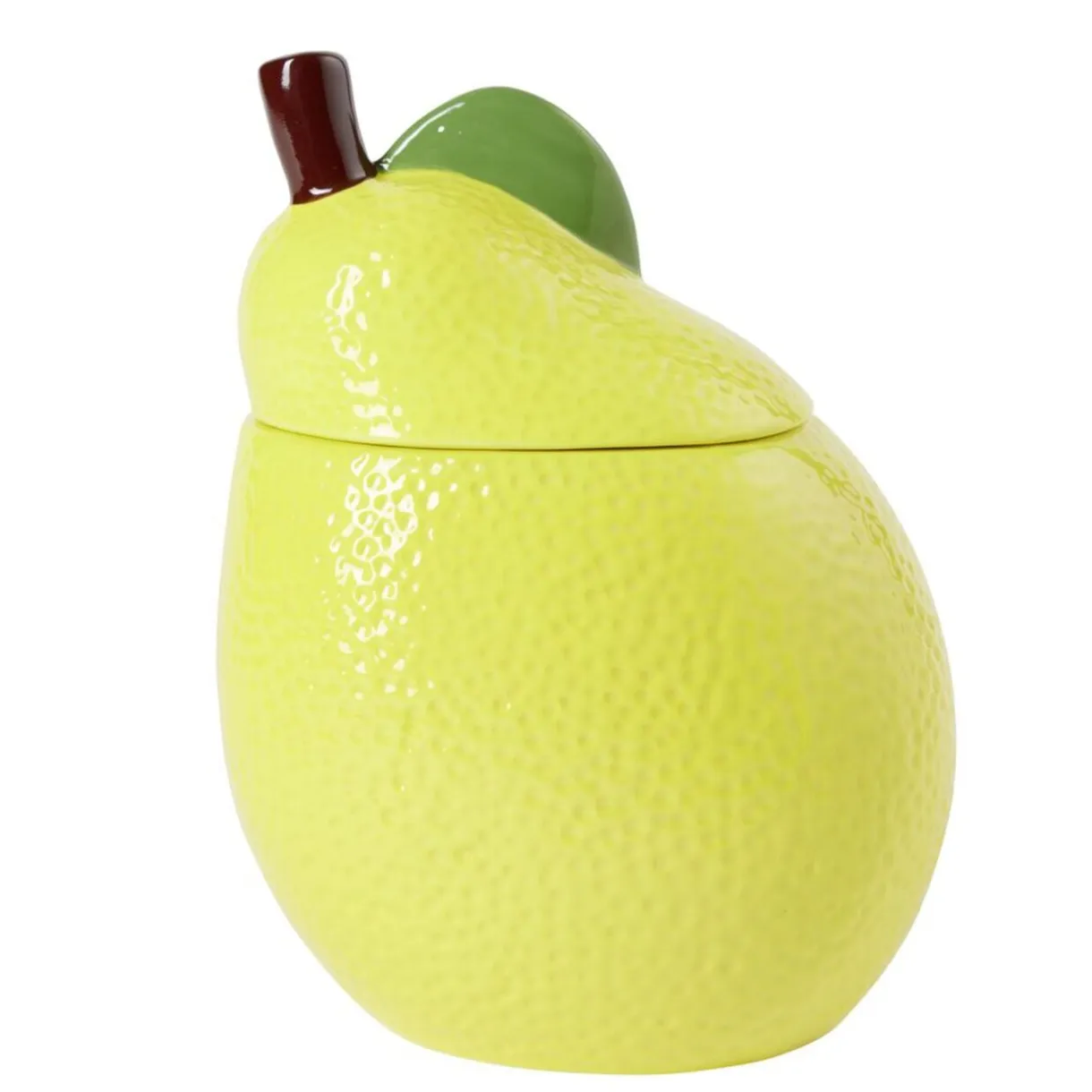 Bonbonnière céramique forme fruit Ø15xH20cm (2 modèles poire ou orange) < Gifi Discount