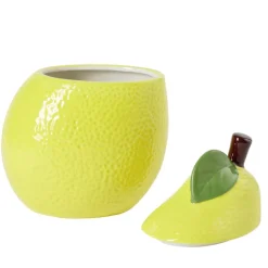 Bonbonnière céramique forme fruit Ø15xH20cm (2 modèles poire ou orange) < Gifi Discount