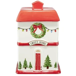 Bonbonnière de Noël forme maison en dolomite L15X15XH24 cm < Gifi Clearance