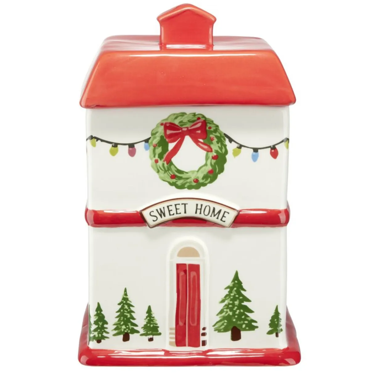 Bonbonnière de Noël forme maison en dolomite L15X15XH24 cm < Gifi Clearance