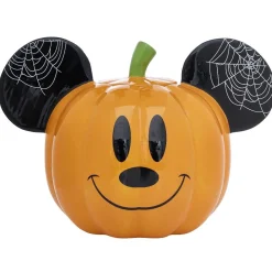 Bonbonnière Disney Mickey citrouille orange et noir 2 faces Ø14xH18cm < Gifi Clearance