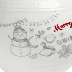 Bonbonnière en céramique décor Noël rouge blanc (2 modèles) < Gifi Clearance