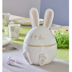Bonbonnière forme lapin en céramique Ø15xH24 cm