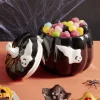 Bonbonnière Halloween 1L citrouille noire fantômes blancs Ø13,5xH15,8cm < Gifi New