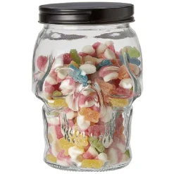 Bonbonnière transparente design Tête de mort Halloween 1,5L < Gifi Outlet