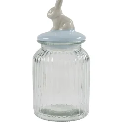 Bonbonnière verre 1L forme lapin bleu Ø11xH22cm < Gifi Hot